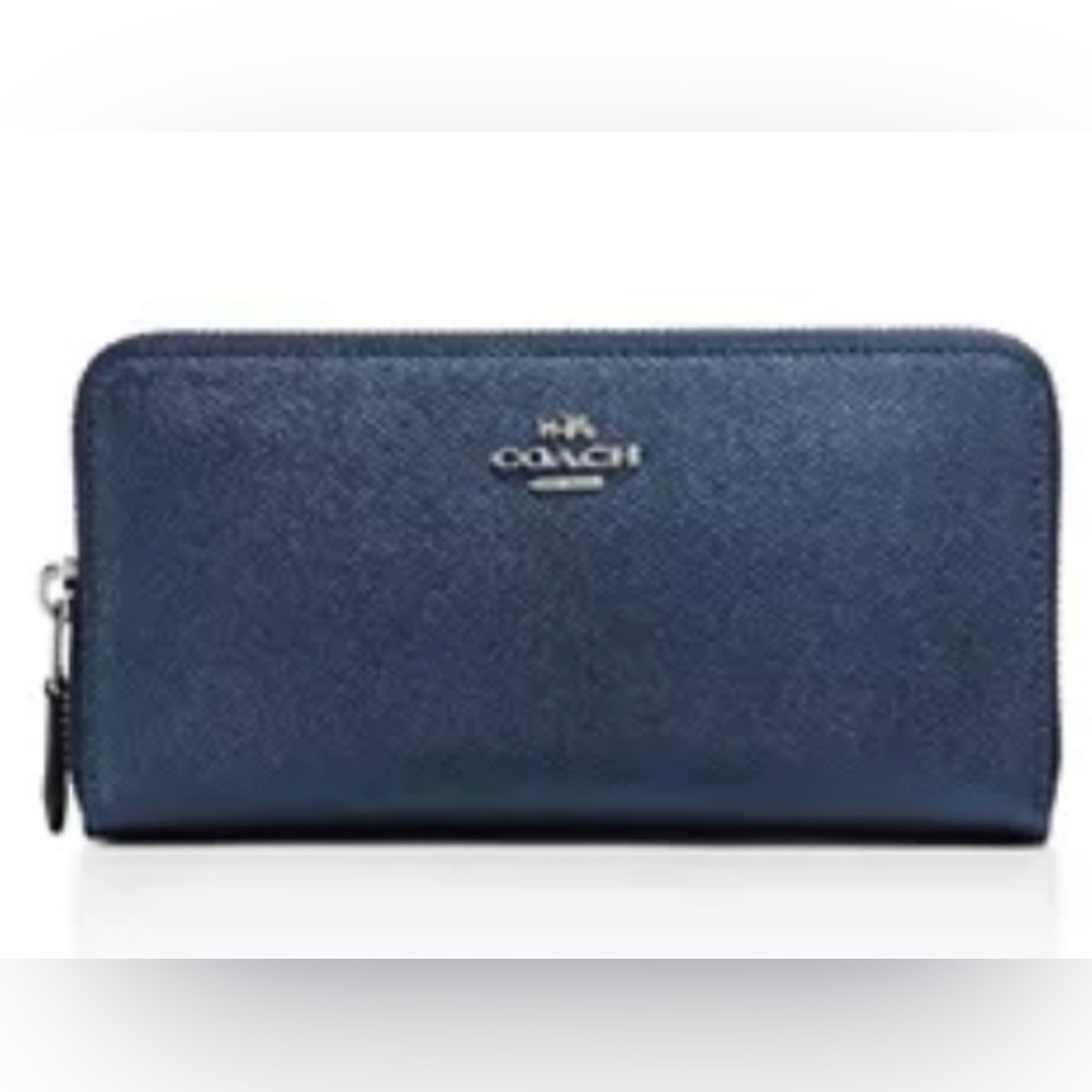 Coach Leather Wallet in Blue
